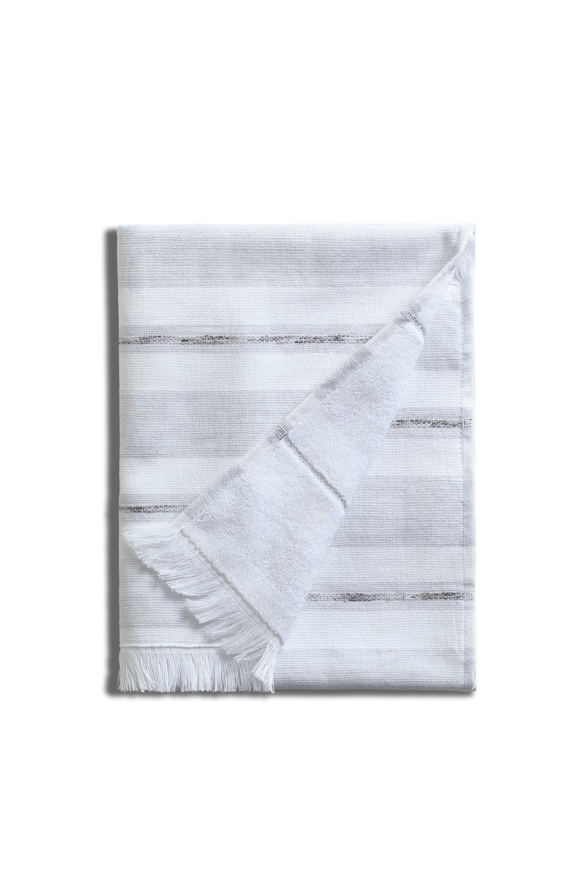 Pavia Home Barlet towel set — grey folded