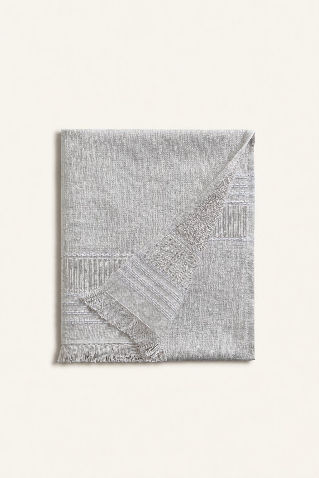 Pavia Home Boden towel set — grey folded
