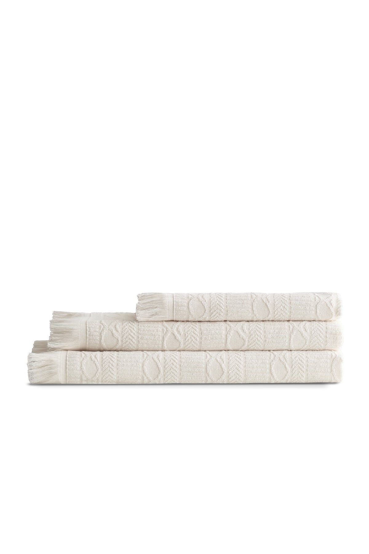Pavia Home Elina — Ecru towel alternate view