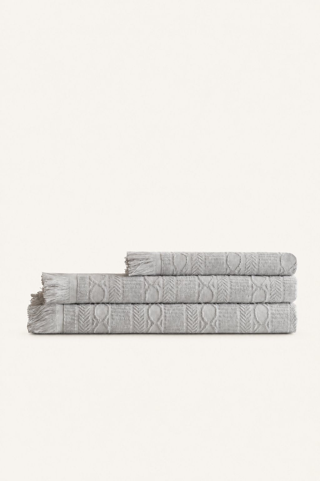 Pavia Home Elina — Grey towel alternate view