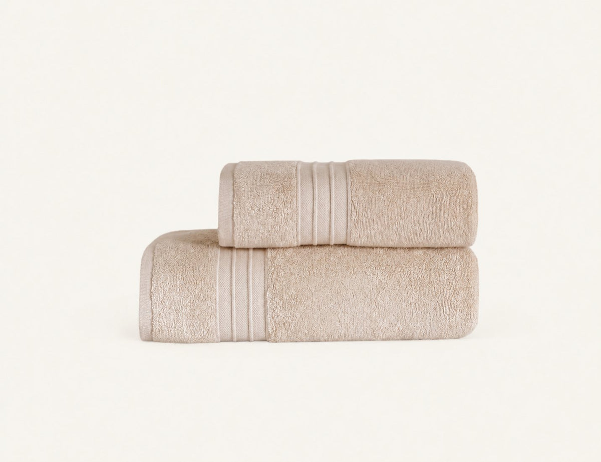 Jony — zweiteiliges Handtuch-Set in Beige