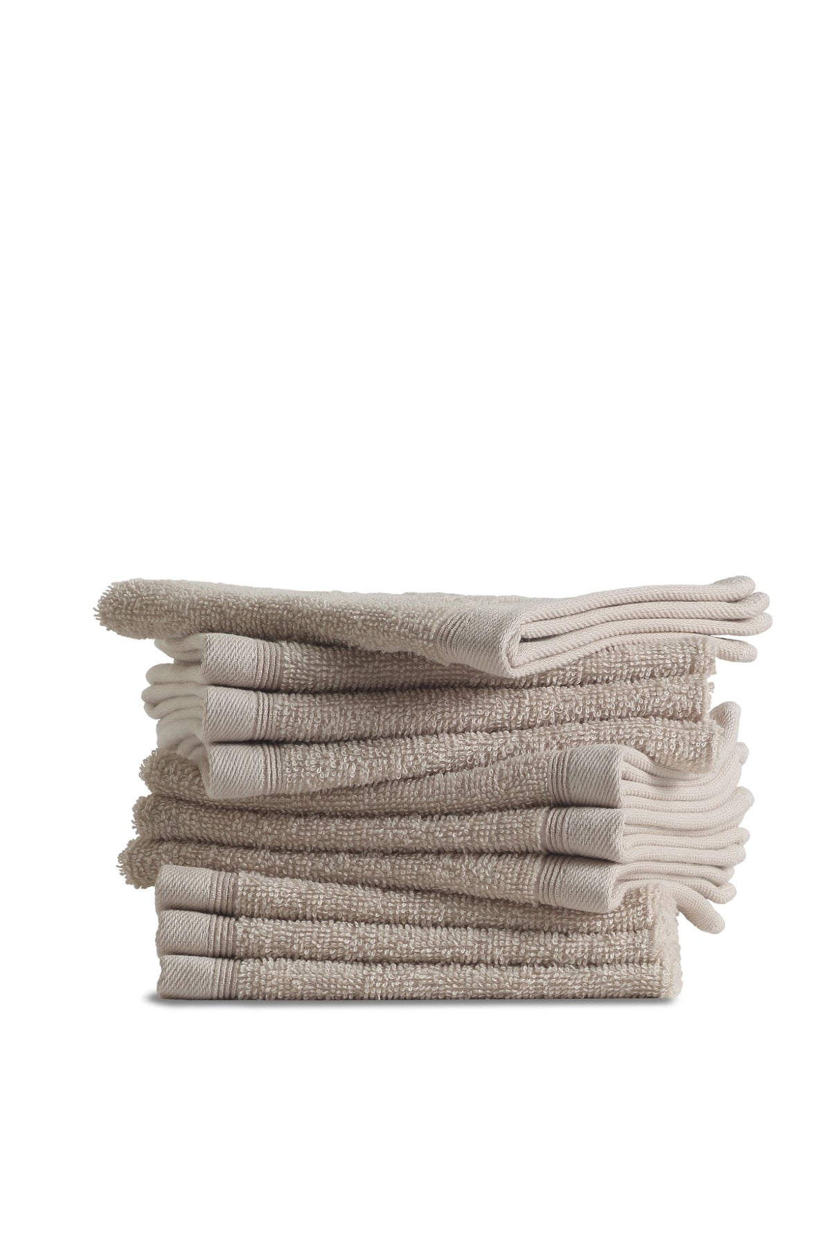 Lorens Beige hand towels — folded stack