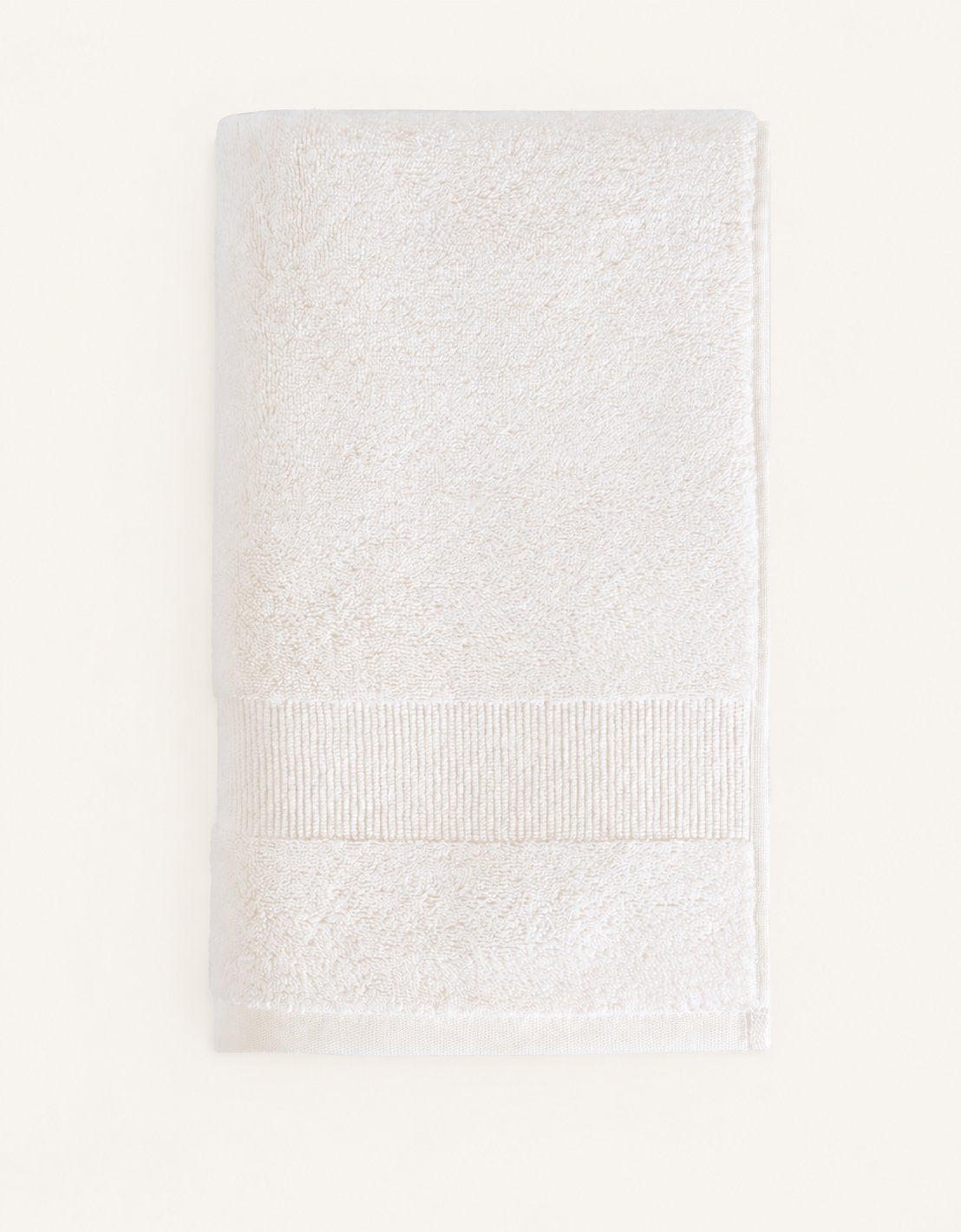 Pavia Home Luan towel set — ecru folded