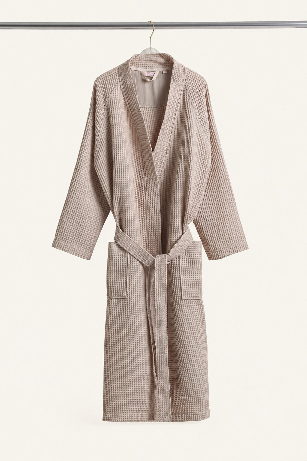 Marc — Waffelpiqué-Bademantel in Beige
