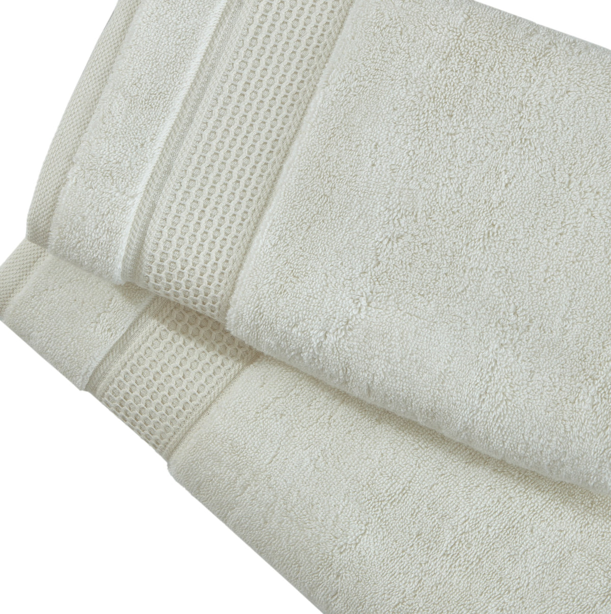 Pavia Home Vina — Ecru towel set detail