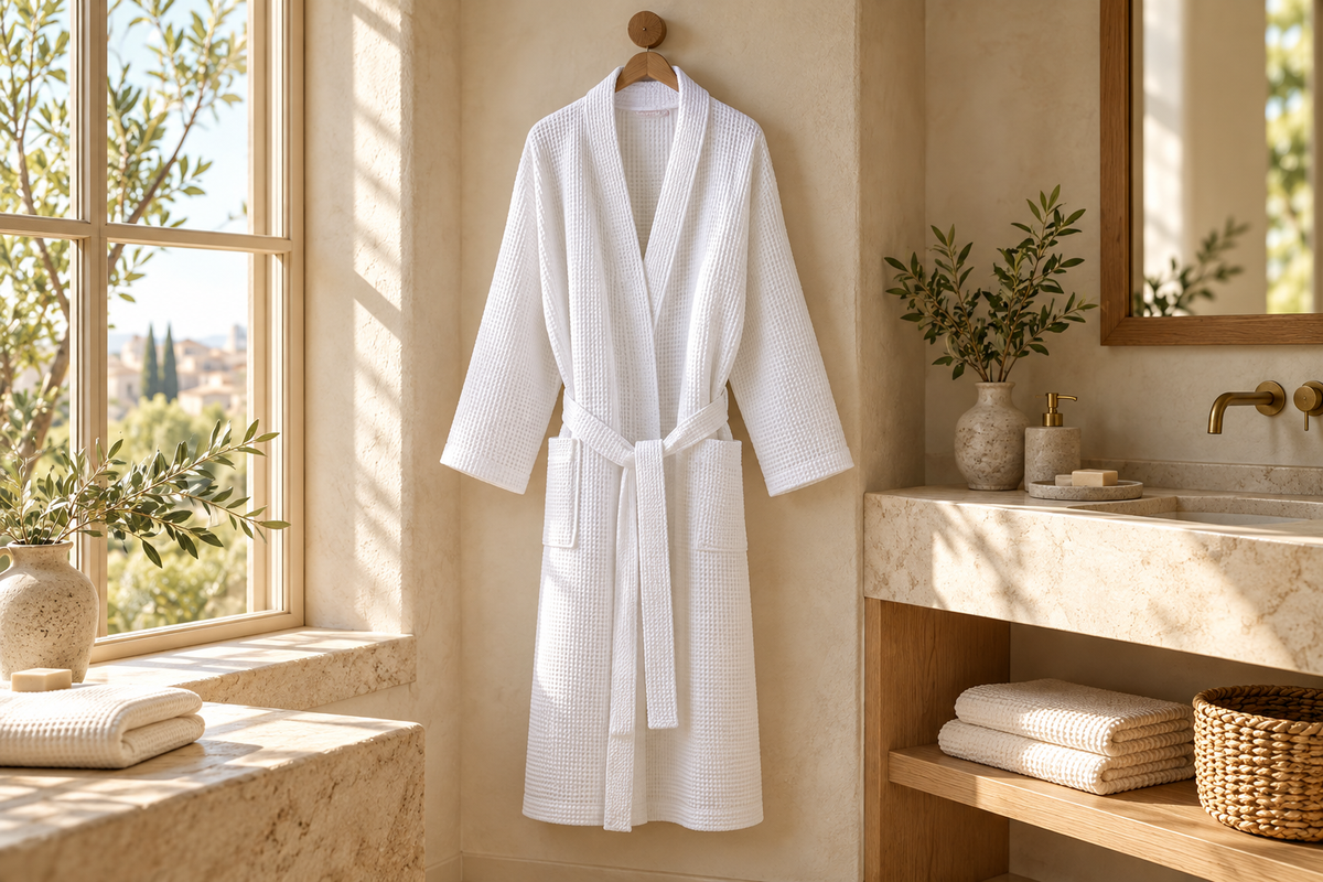 Pavia Home Bathrobes — original lifestyle collection scene