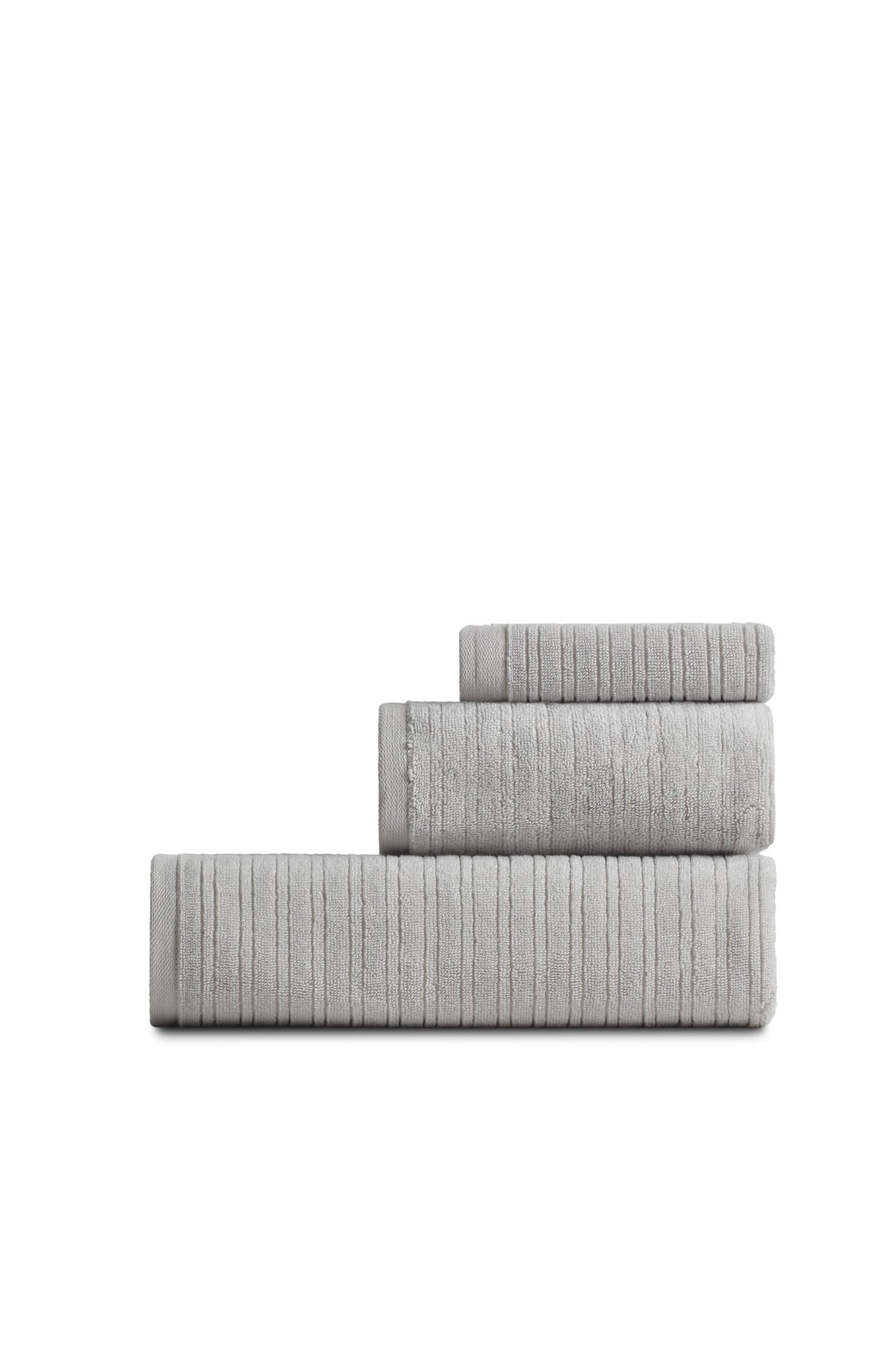 Pavia Home Aviola — Grey three-piece towel set
