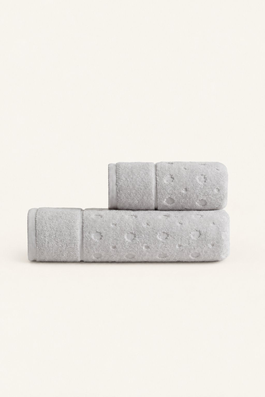 Pavia Home Bernardo — Light grey two-piece towel set