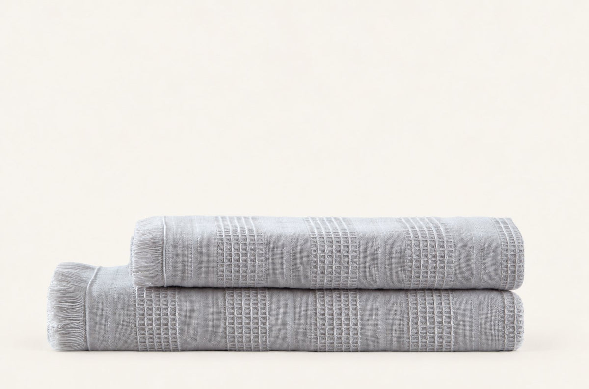 Pavia Home Erna towel set — grey