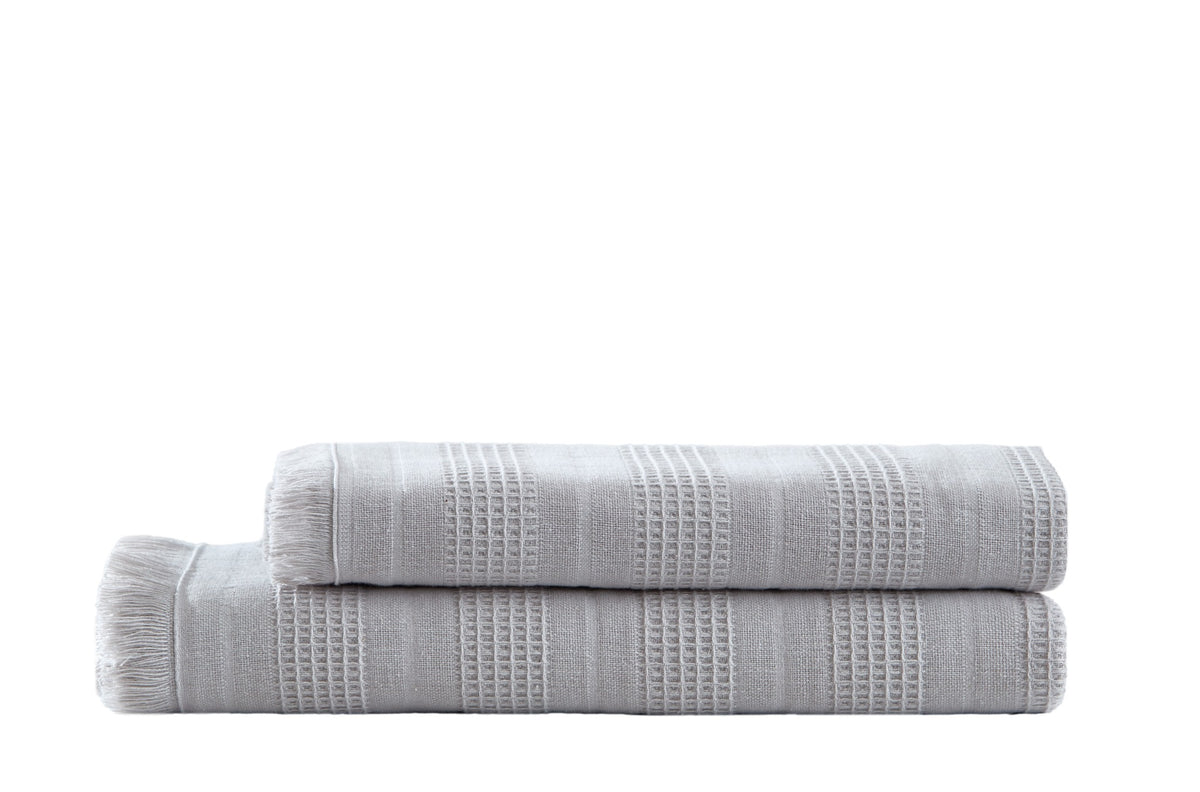 Pavia Home Erna towel set — grey