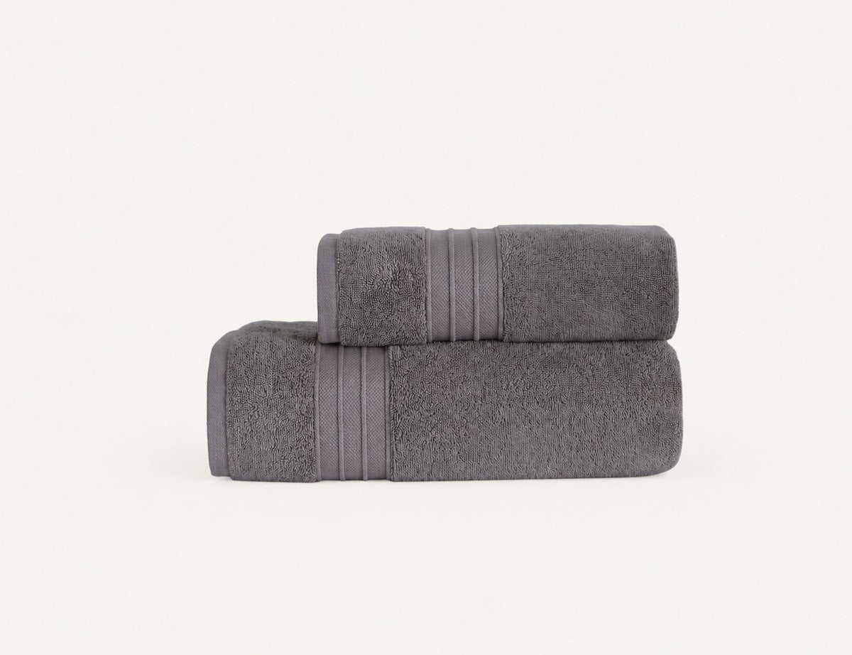 Jony two-piece towel set in Anthracite