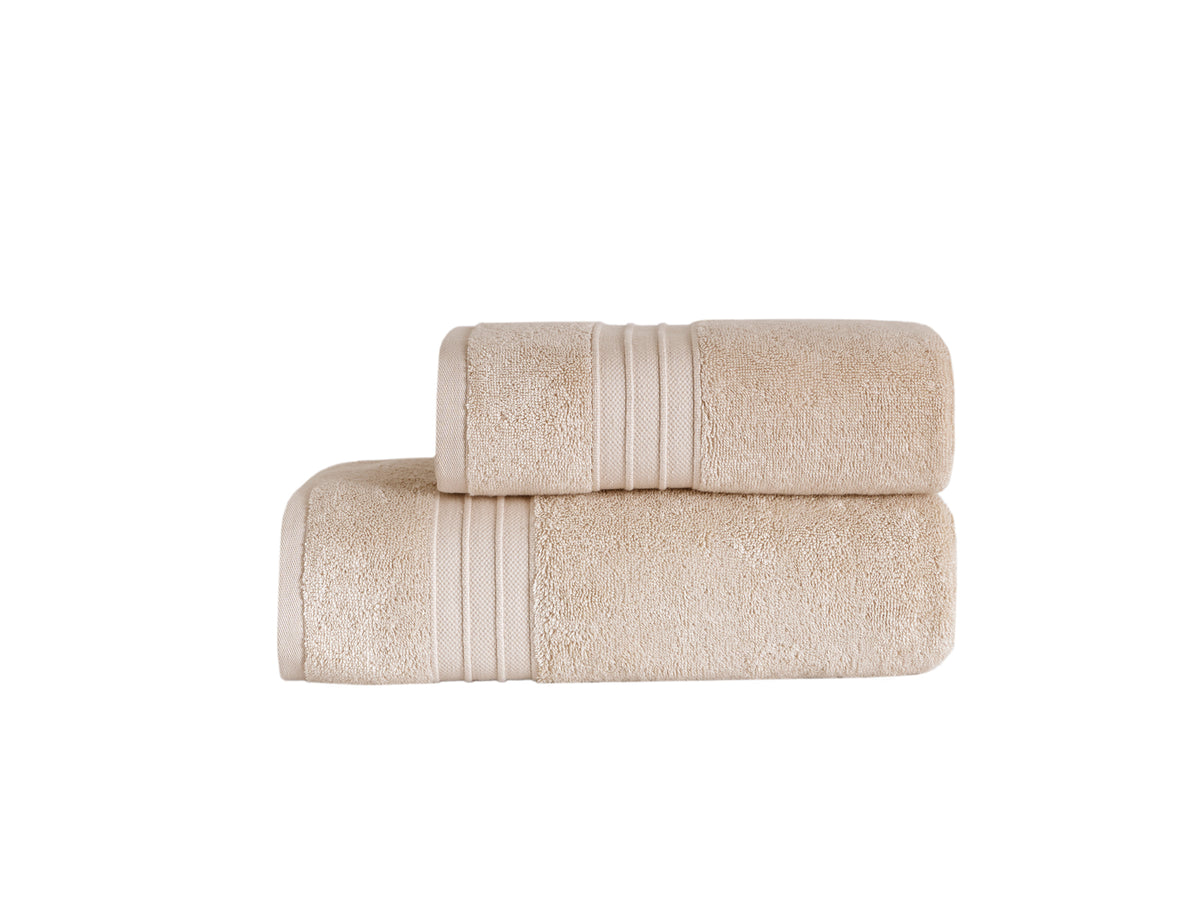 Jony two-piece towel set in Beige