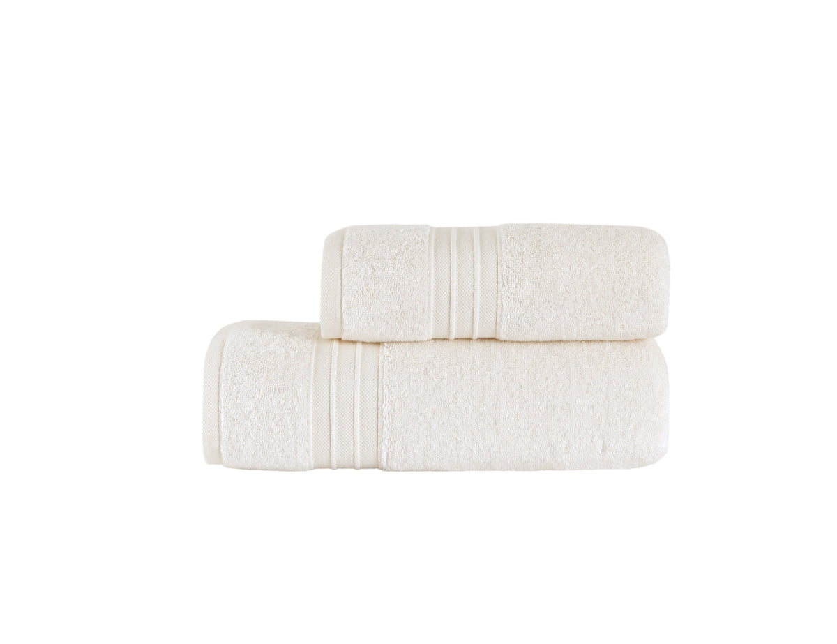 Jony two-piece towel set in Ecru