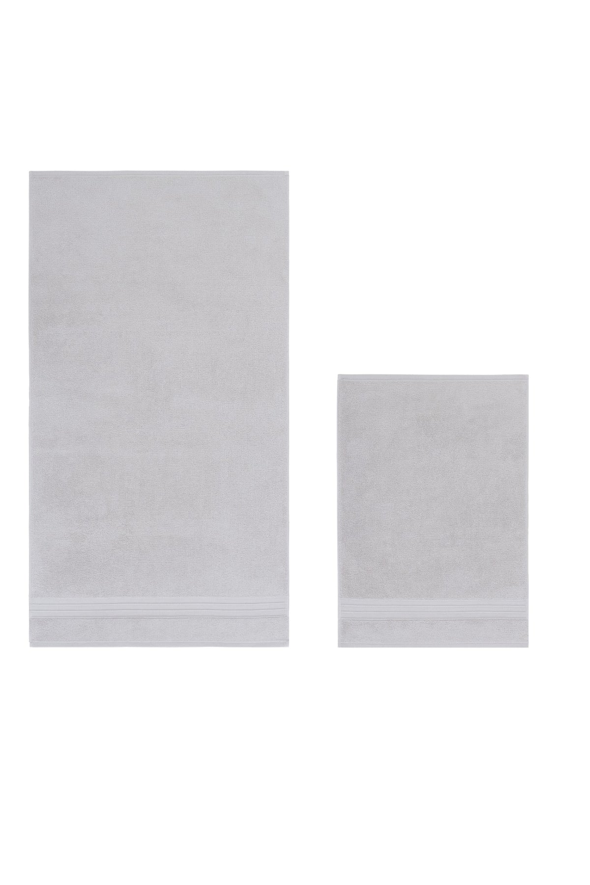 Jony two-piece towel set in Grey