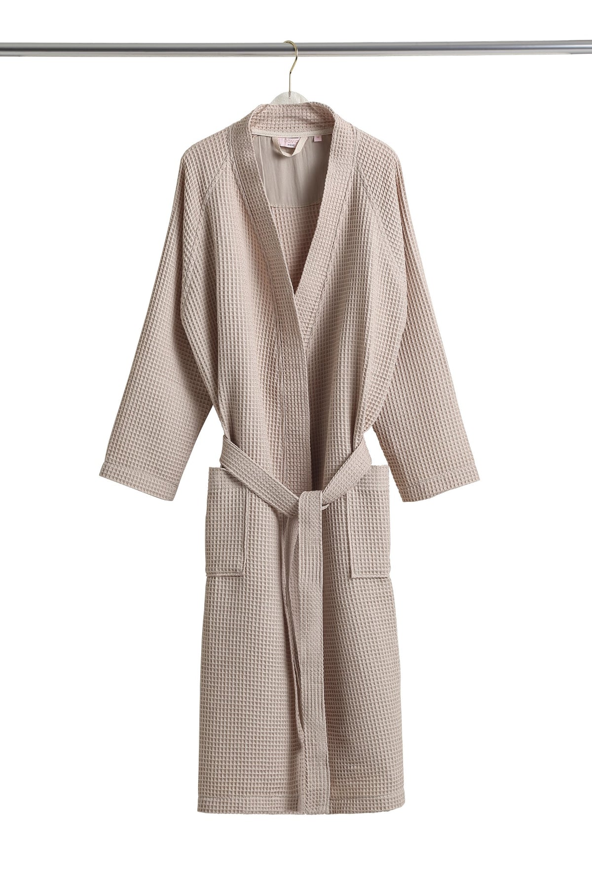 Marc waffle bathrobe in Beige